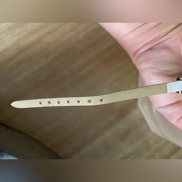 Laura Ashley Watch Analogue Womens Minimal White Thin Strap Crystal Bezel Roman - Picture 12 of 13